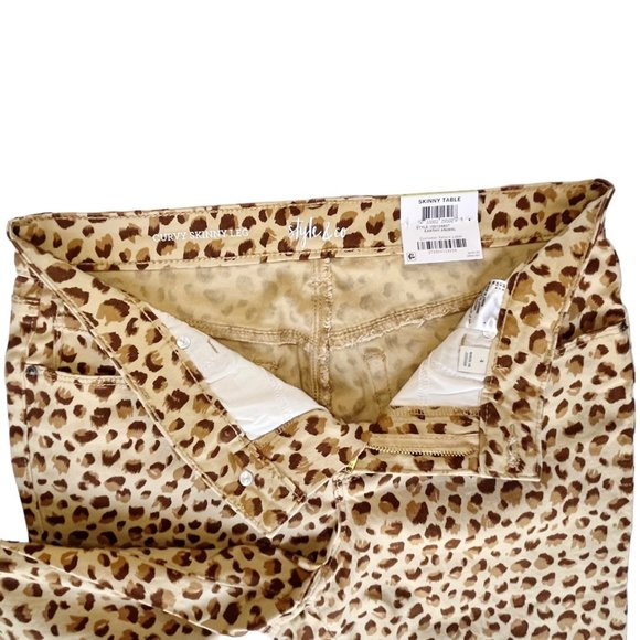 NWT Style & Co Skinny Curvy Fit Mid Rise Tummy Control Animal Print Jeans Size 4 - Picture 8 of 11